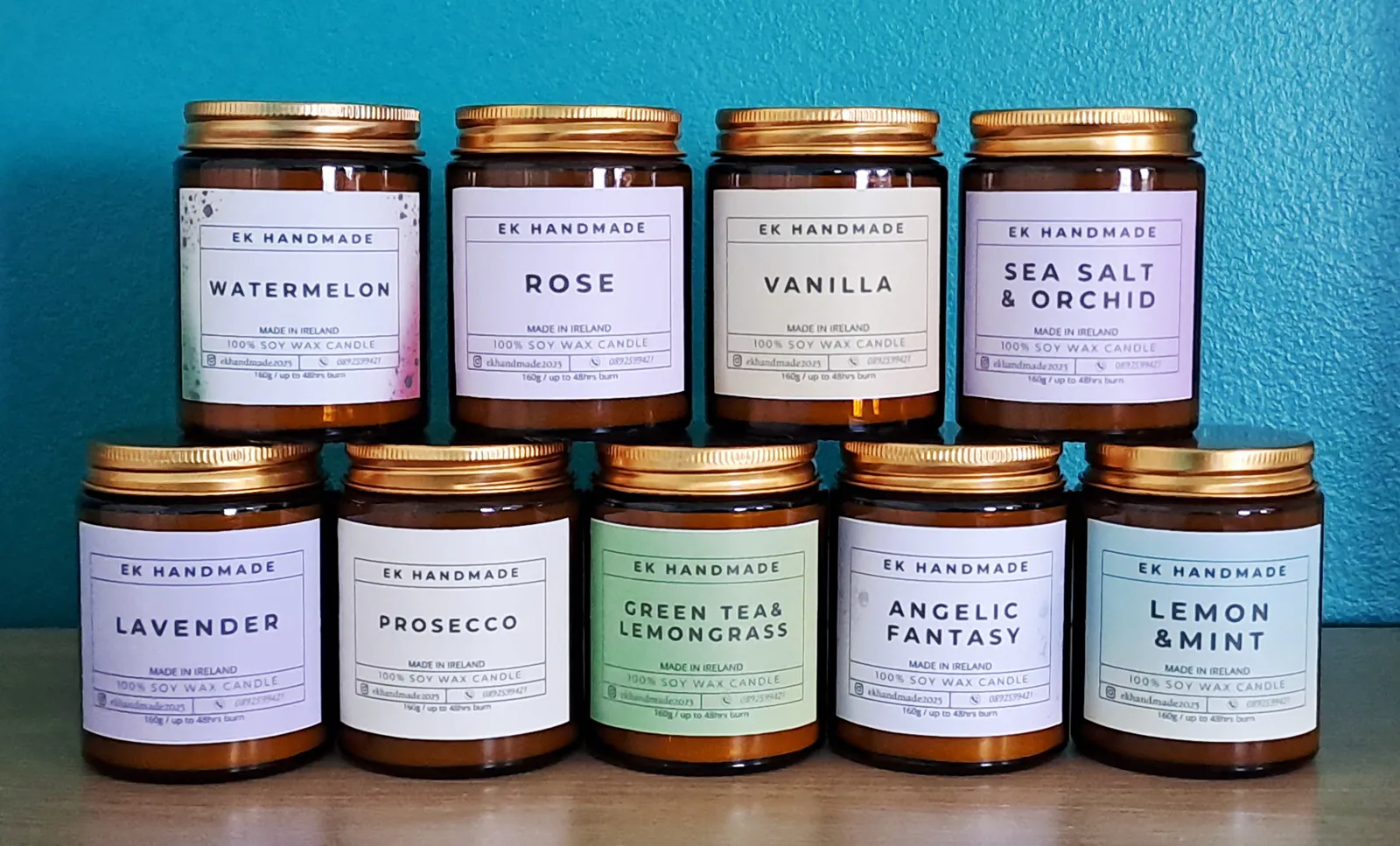 Handmade scented soy candles